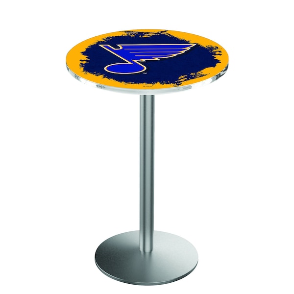 42" Stainless Steel St Louis Blues Pub Table